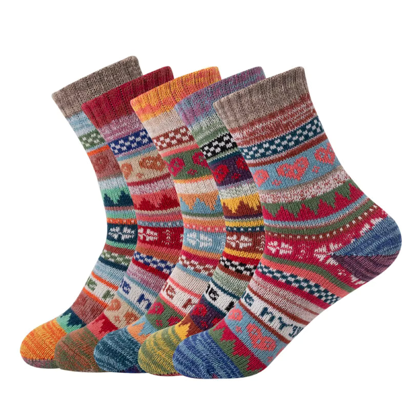 La Baita — Wool-Blend Heritage Socks, Set of Five