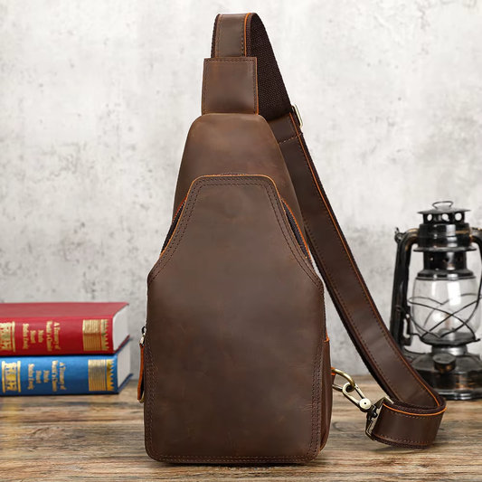 Il Sentiero — Crazy Horse Leather Chest Sling