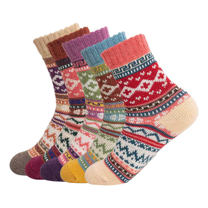 La Baita — Wool-Blend Heritage Socks, Set of Five