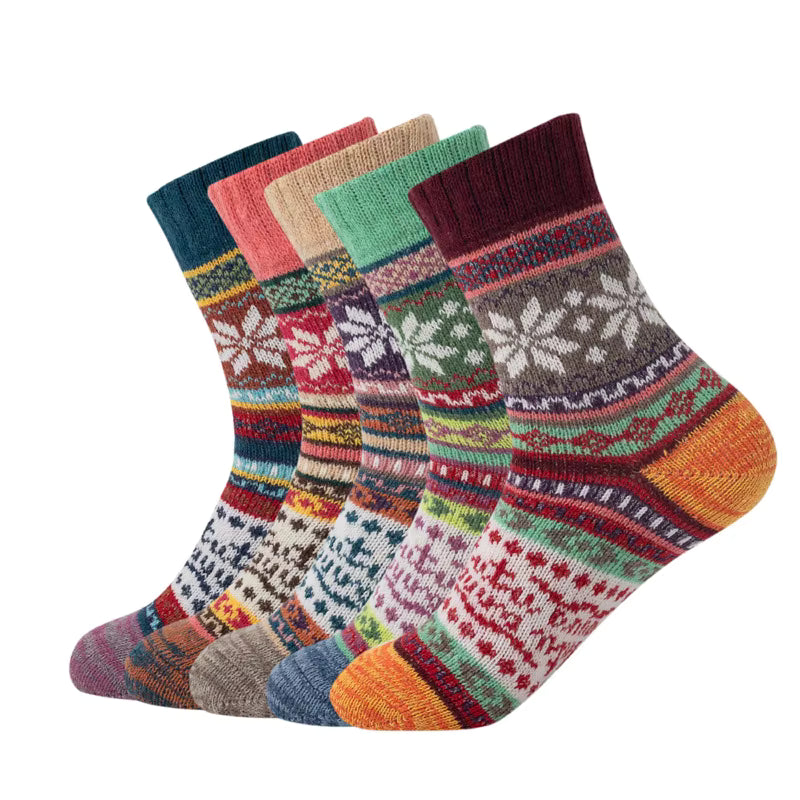 La Baita — Wool-Blend Heritage Socks, Set of Five