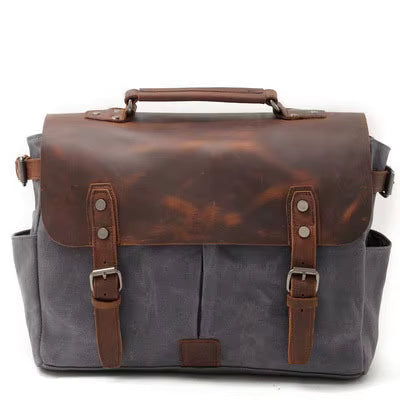 Il Postino — Waxed Canvas & Leather Messenger