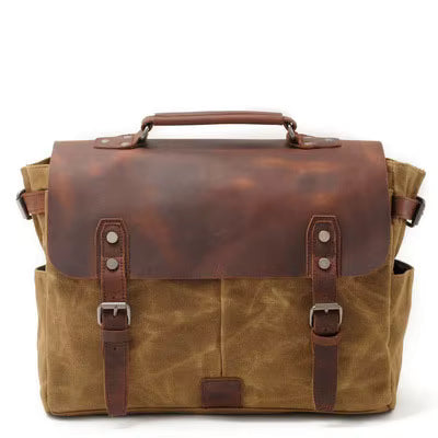 Il Postino — Waxed Canvas & Leather Messenger